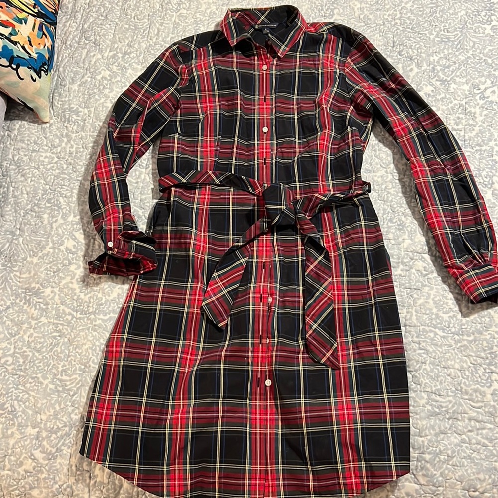 Christmas Tartan button up dress